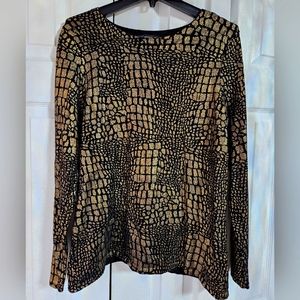 NWOT gold croc INC shirt